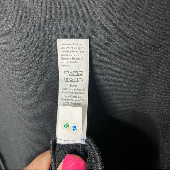 Spanx Perfect Length Dolman 3/4 Sleeve Top Size Small Black - Picture 6 of 7